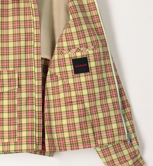 CABaN「ポリエステル チェックダブルジップブルゾン」|ブルゾン・スタジャン|