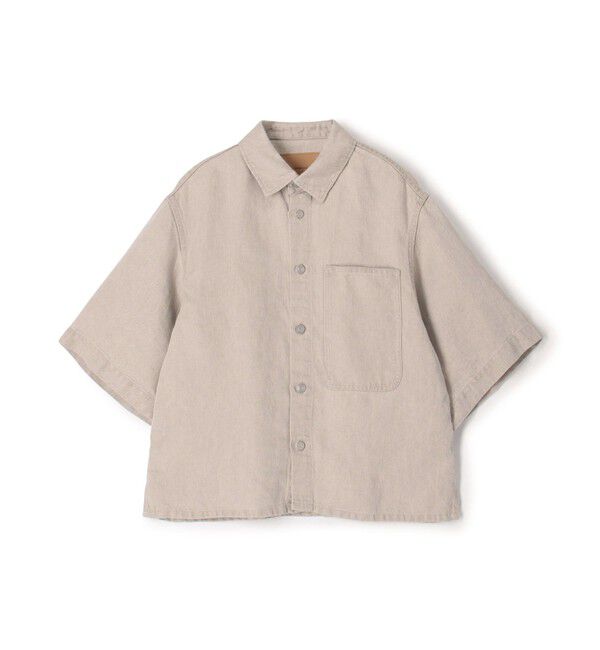 GALERIE VIE「【WEB先行予約】リネンデニム ワンポケットシャツ」|シャツ・ブラウス|41 ライトベージュ