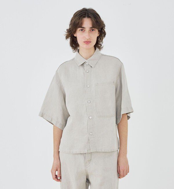 GALERIE VIE「【WEB先行予約】リネンデニム ワンポケットシャツ」|シャツ・ブラウス|