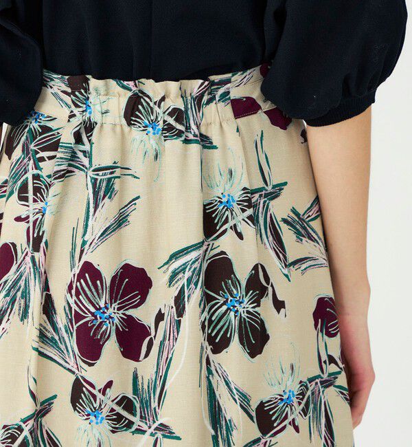 Ballsey「チェロキープリント タックロングスカート」|フレア|