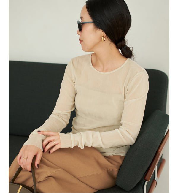 Plage「《追加》Flocky Mesh ロンT」|Tシャツ・カットソー|