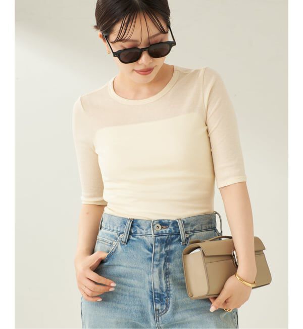 Plage「FLORE FLORE / フローレフローレ ANNA Tシャツ」|Tシャツ・カットソー|ナチュラル