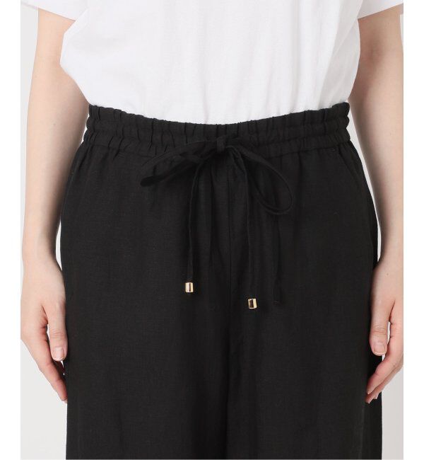 IENA LA BOUCLE「《追加》IENA LA BOUCLE リネンブロードイージーパンツ(ブラック)」|その他|