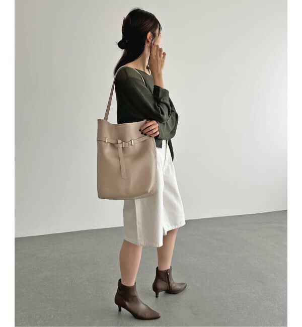 SLOBE IENA「SLOBE ベルトスクエアトートバッグ」|ショルダー・メッセンジャー|