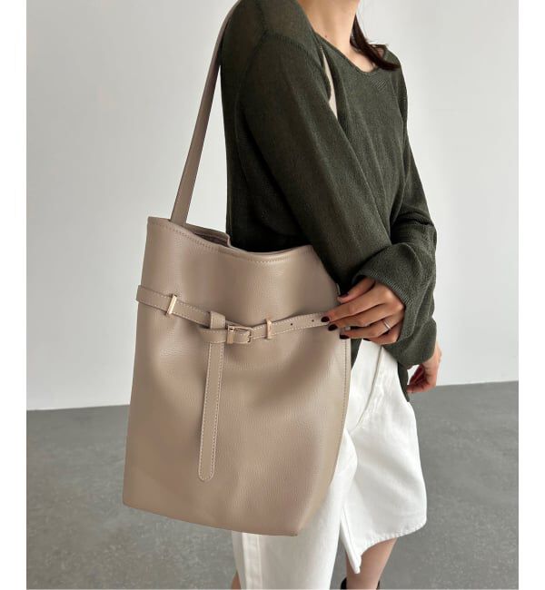 SLOBE IENA「SLOBE ベルトスクエアトートバッグ」|ショルダー・メッセンジャー|