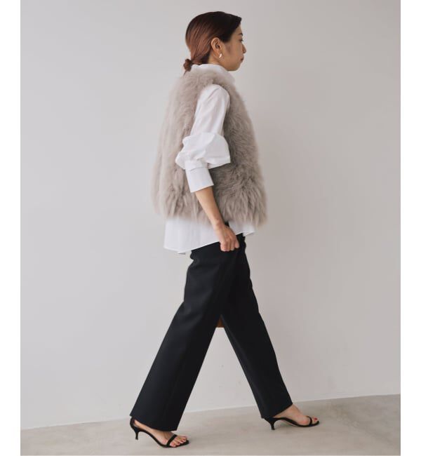 VERMEIL par iena「《追加》ダブルクロスストレッチパンツ」|スラックス|