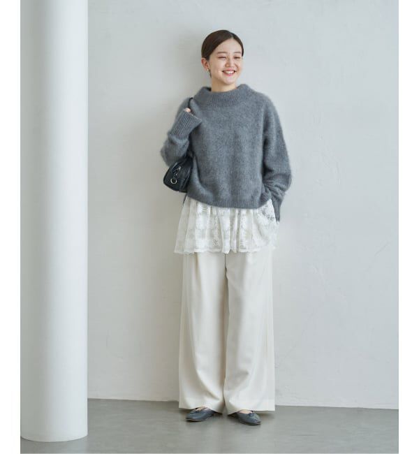 IENA「フラワーレース ペプラムブラウス」|シャツ・ブラウス|