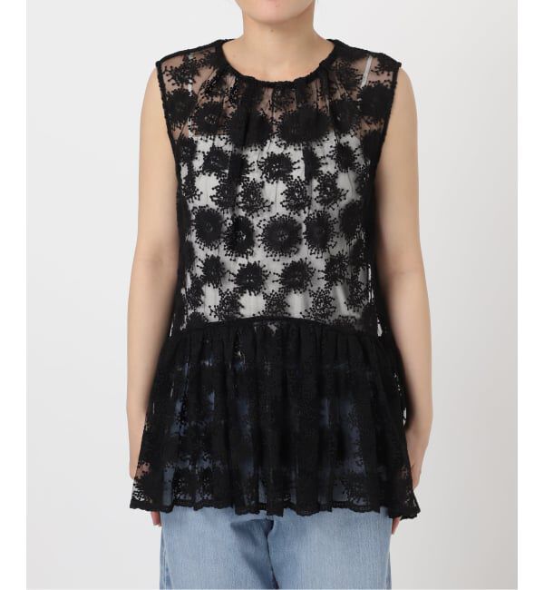 IENA「フラワーレース ペプラムブラウス」|シャツ・ブラウス|
