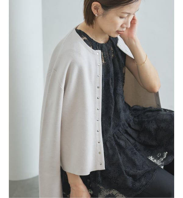 IENA「フラワーレース ペプラムブラウス」|シャツ・ブラウス|