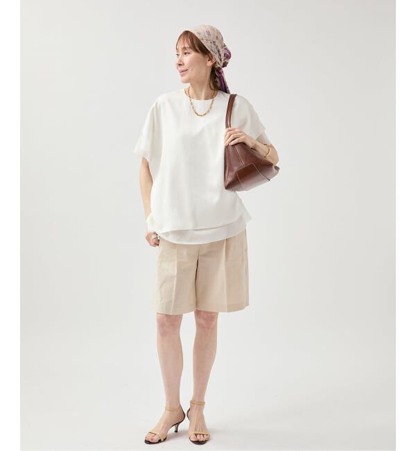 VERMEIL par iena「Spun satin レイヤードブラウス」|シャツ・ブラウス|