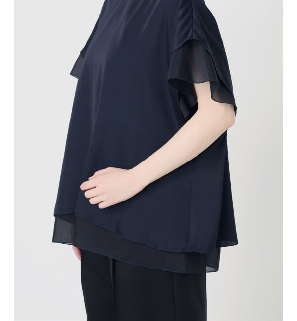 VERMEIL par iena「Spun satin レイヤードブラウス」|シャツ・ブラウス|