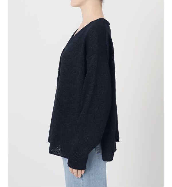 IENA「ミックスヤーン  2WAY Vカーディガン」|カーディガン|