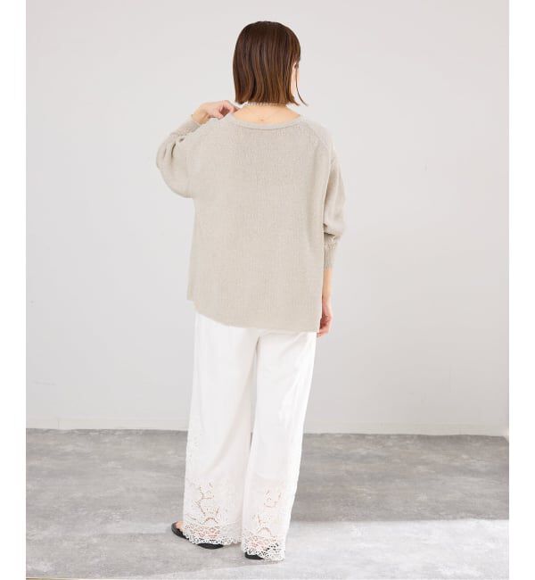 IENA「ミックスヤーン  2WAY Vカーディガン」|カーディガン|