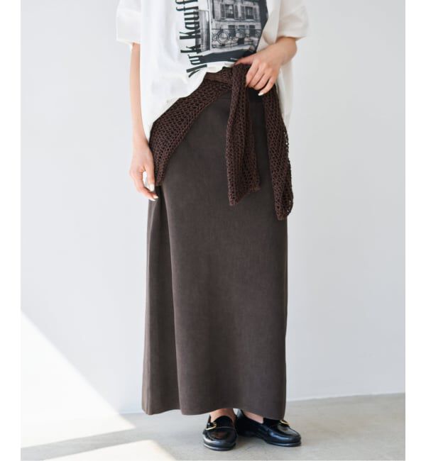 IENA「《セットアップ対応/予約》ダンボールストーンスカート」|スカート|