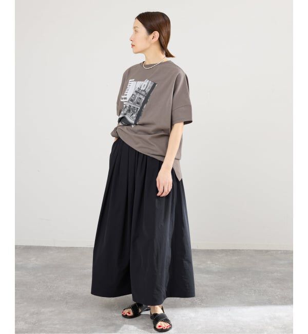 IENA「《予約》ウォッシャブル タフタギャザーフレアスカート」|スカート|