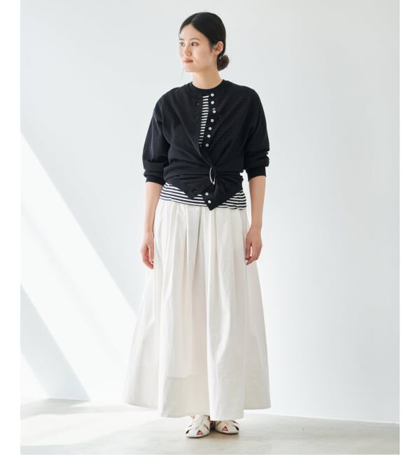 IENA「《予約》ウォッシャブル タフタギャザーフレアスカート」|スカート|