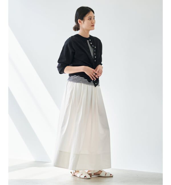 IENA「《予約》ウォッシャブル タフタギャザーフレアスカート」|スカート|