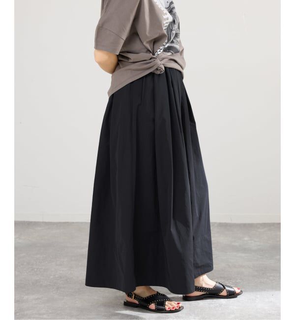 IENA「《予約》ウォッシャブル タフタギャザーフレアスカート」|スカート|