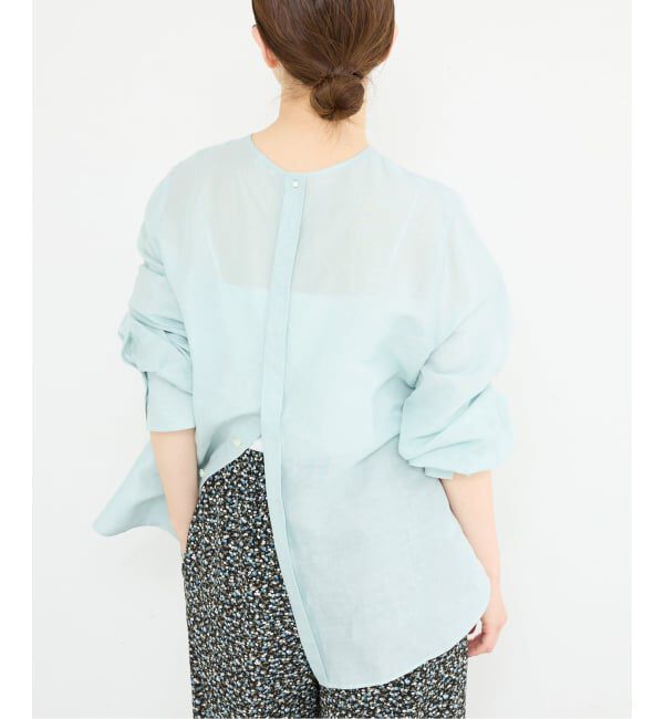 IENA「《新色/WEB限定/追加3》ラミーリヨセルノーカラーブラウス」|シャツ・ブラウス|