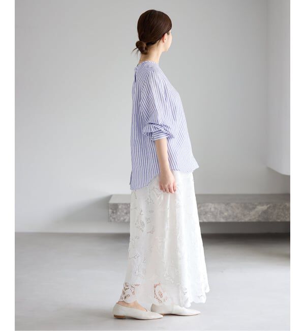 IENA「《新色/WEB限定/追加3》ラミーリヨセルノーカラーブラウス」|シャツ・ブラウス|