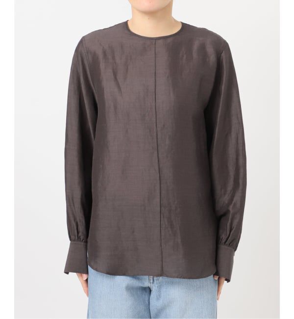 IENA「《新色/WEB限定/追加3》ラミーリヨセルノーカラーブラウス」|シャツ・ブラウス|