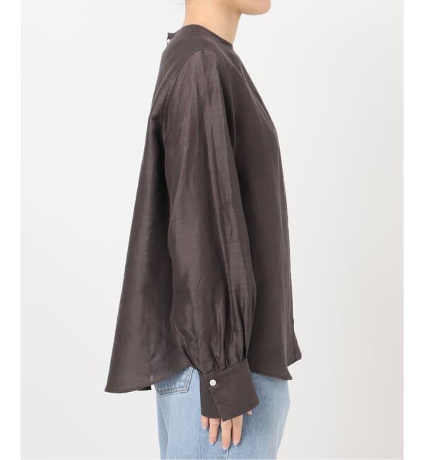 IENA「《新色/WEB限定/追加3》ラミーリヨセルノーカラーブラウス」|シャツ・ブラウス|