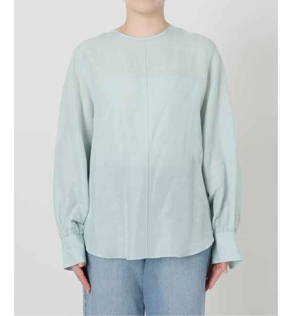 IENA「《新色/WEB限定/追加3》ラミーリヨセルノーカラーブラウス」|シャツ・ブラウス|
