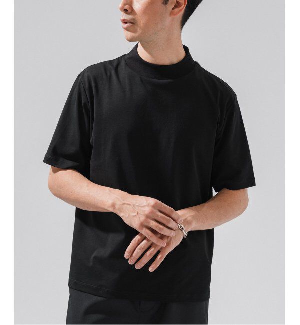 EDIFICE「nomiamo (ノミアモ) 別注 スヴィンコットン モックネック ワイドTシャツ」|Tシャツ・カットソー|ブラック