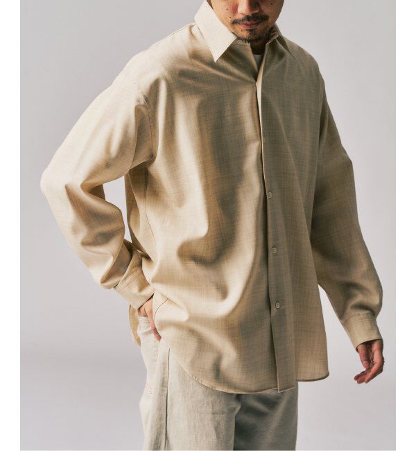 417 EDIFICE「LE JAPON Akita レギュラーウールシャツ」|シャツ・ブラウス|ベージュ