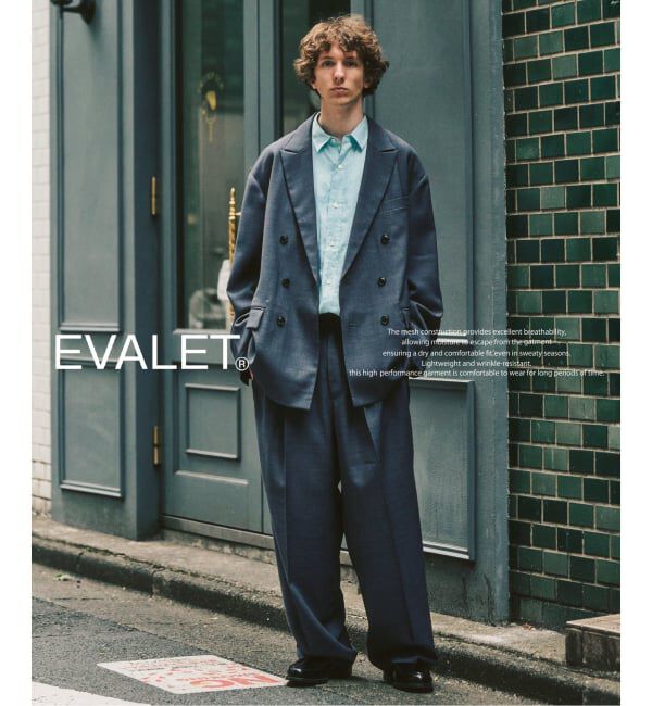 417 EDIFICE「【EVALET / エバレット】メッシュ Wワイドセットアップ」|スーツ|グレーA