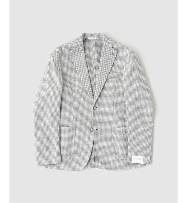 EDIFICE「BRERAS (ブレラス)  Dobby Check JK」|テーラードジャケット|グレーA