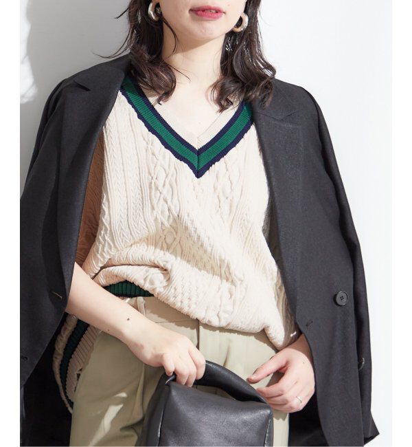 journal standard L'essage「《追加》《別注》【ILL ONE EIGHTY/イル ワンエイティ】TIDEN VEST：ベスト」|ベスト・ジレ|グリーン