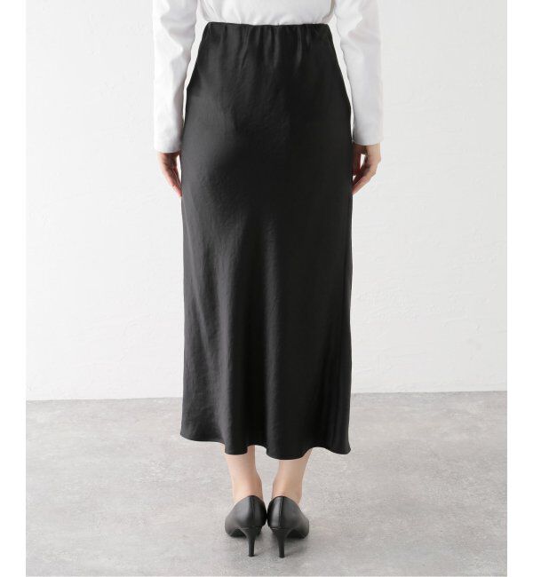 NOBLE「《追加》ナローAラインサテンスカート 2」|スカート|