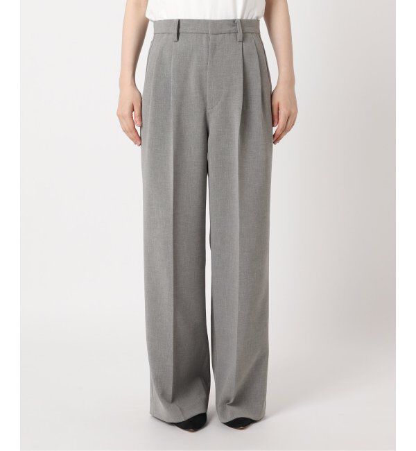 Spick and Span「《追加》ダブルクロスツータックパンツ」|スラックス|