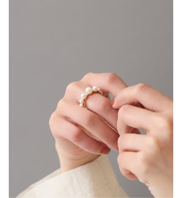 Lilas by Spick&Span「グラデーションパールリング K10」|リング|