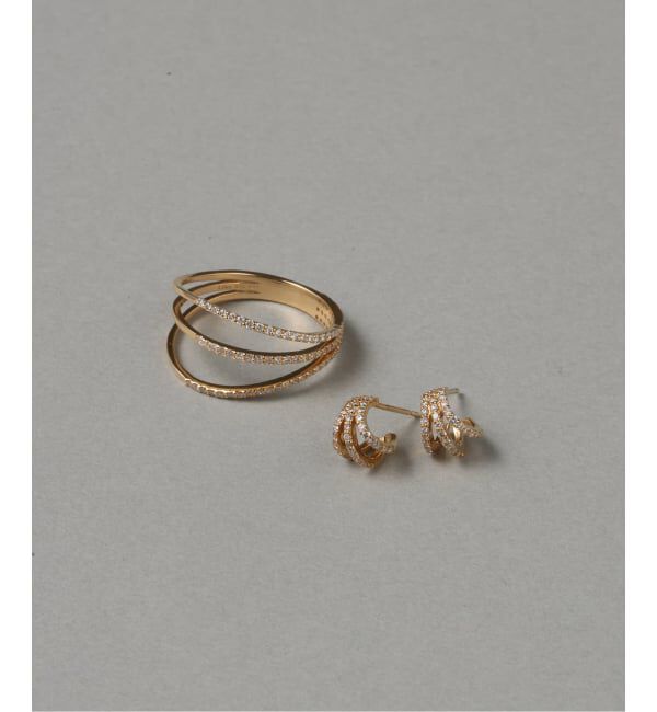 Lilas by Spick&Span「シャイニングダイヤ3ラインリング K18」|リング|