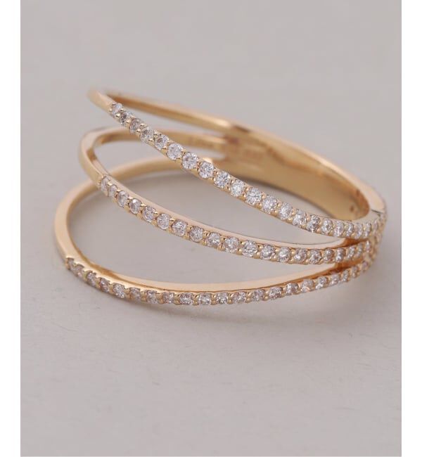 Lilas by Spick&Span「シャイニングダイヤ3ラインリング K18」|リング|