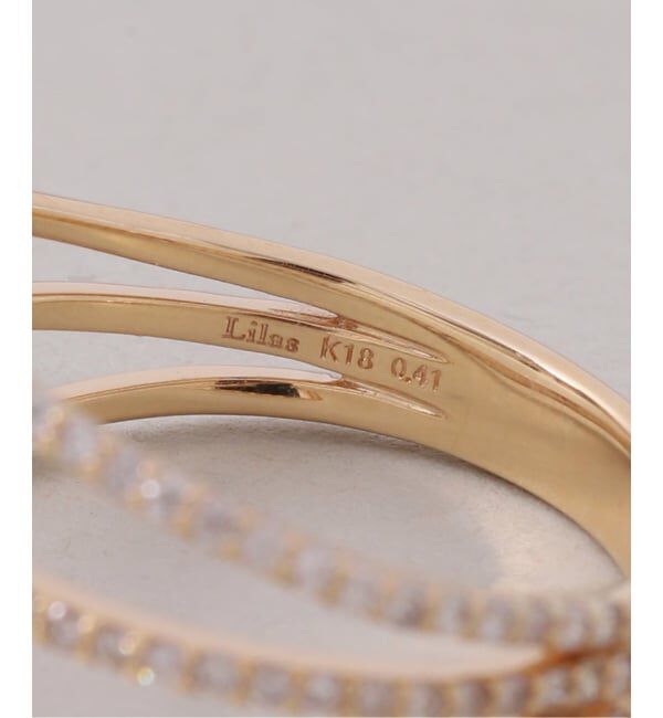 Lilas by Spick&Span「シャイニングダイヤ3ラインリング K18」|リング|