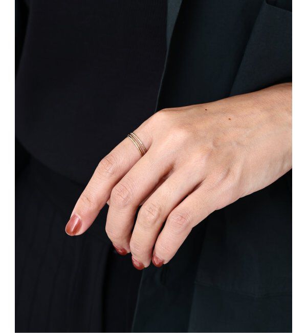 Lilas by Spick&Span「テクスチャー3本リング K10」|リング|