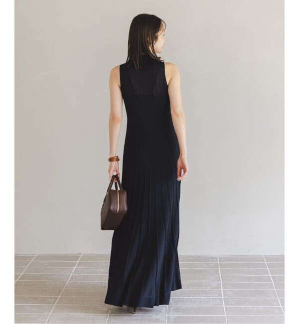 NOBLE「【NOBLE&times;L'AUBE BLANC】シアーワイドリブニットワンピース」|ワンピース|