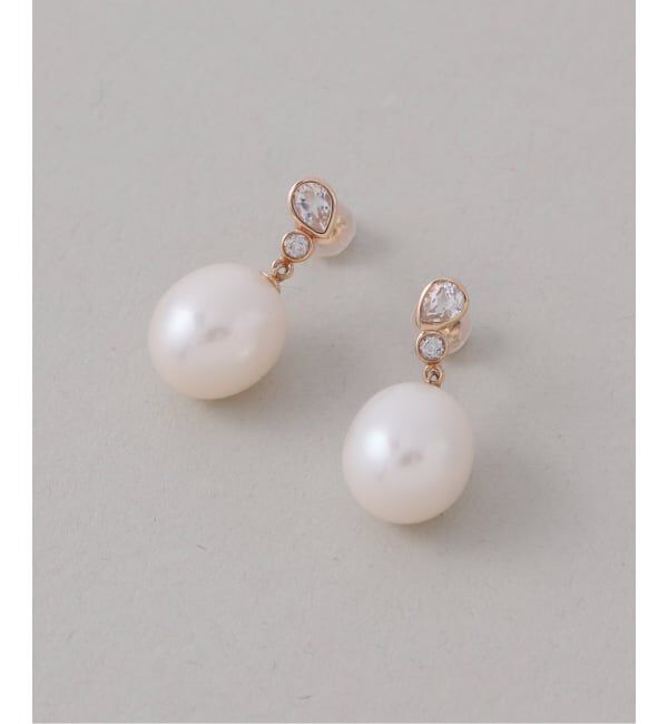 Lilas by Spick&Span「バロックパール*ホワイトトパーズピアス K10（両耳）」|ピアス|