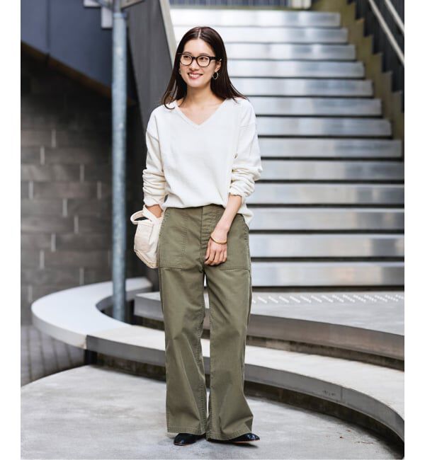 FRAMeWORK「≪追加予約≫ライトミリタリースラブベイカーパンツ 4」|カーゴ|