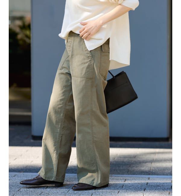 FRAMeWORK「≪追加予約≫ライトミリタリースラブベイカーパンツ 4」|カーゴ|