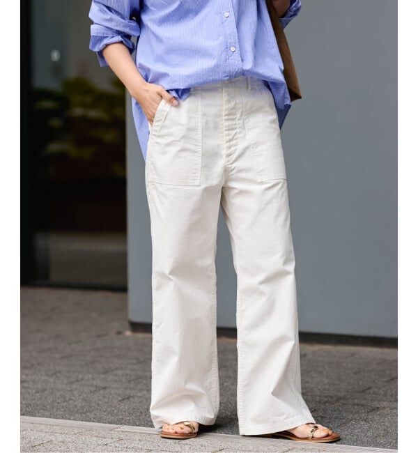 FRAMeWORK「≪追加予約≫ライトミリタリースラブベイカーパンツ 4」|カーゴ|