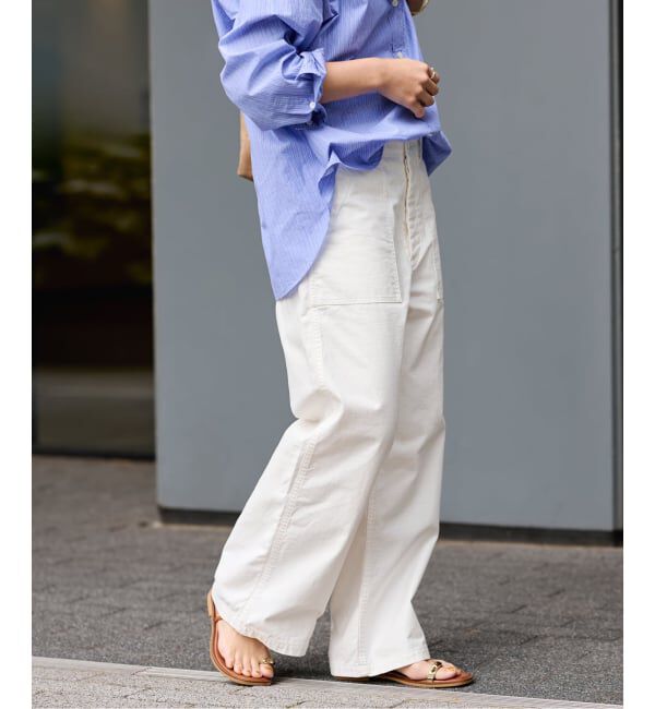 FRAMeWORK「≪追加予約≫ライトミリタリースラブベイカーパンツ 4」|カーゴ|