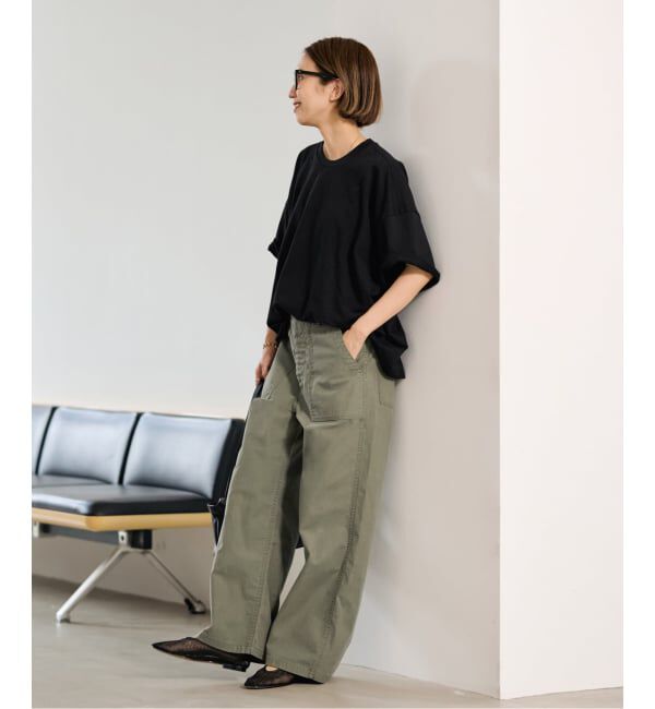 FRAMeWORK「≪追加予約≫ライトミリタリースラブベイカーパンツ 4」|カーゴ|