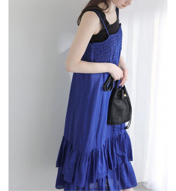  「《予約》【洗える】キャミティアードワンピース」|ワンピース|