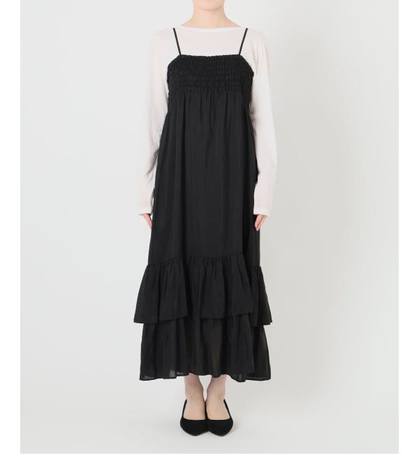  「《予約》【洗える】キャミティアードワンピース」|ワンピース|