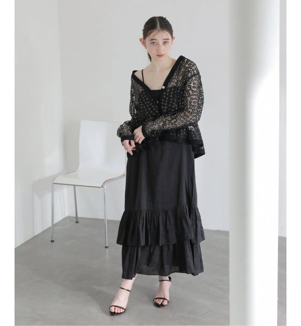  「《予約》【洗える】キャミティアードワンピース」|ワンピース|