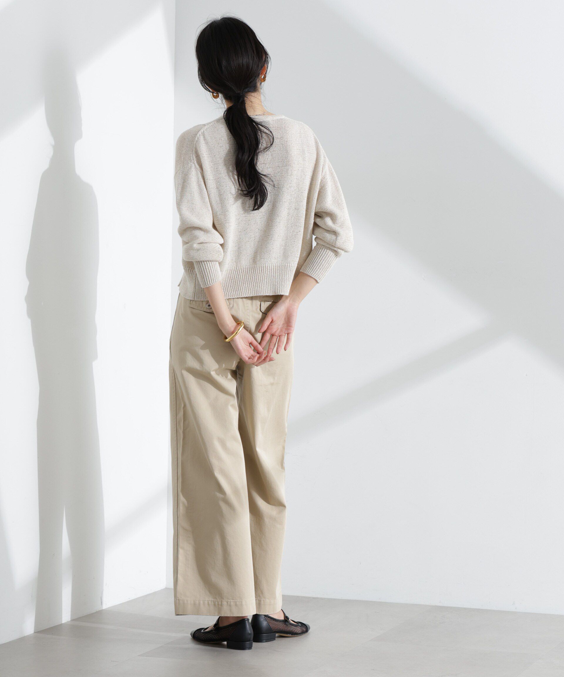 nano･universe「リネン混テープヤーンZIPカーディガン」|ニット・セーター|